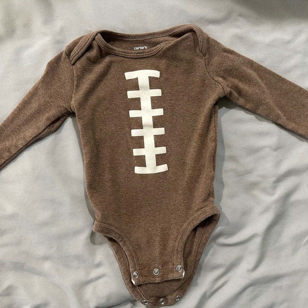 Carter's Brown Football-Inspired Kids One Piece